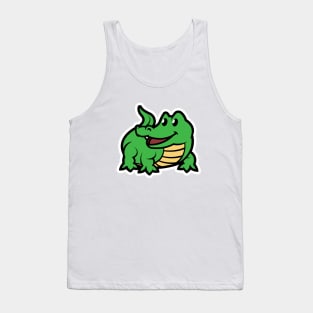 Crocodile Cartoon Animal Cartoon Island Tank Top